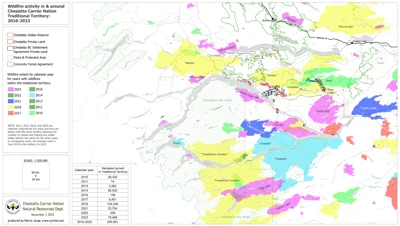 Cheslatta Wildfires Map